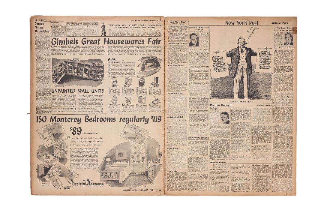 TWO WWII NEWSPAPERS FROM THE ATTACK AND FALL OF SINGAPORE - Image 3 of 3