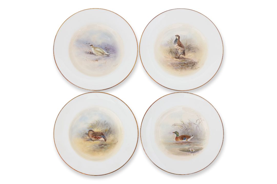 A SET OF ELEVEN ROYAL WORCESTER 'GAME BIRDS' PORCELAIN SIDE PLATES (11) - Image 4 of 5