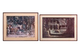 AFTER LEE MAN FONG, TWO REPRODUCTION PRINTS