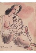 PHAM LUC (VIETNAMESE, B.1943) - MOTHER AND CHILD