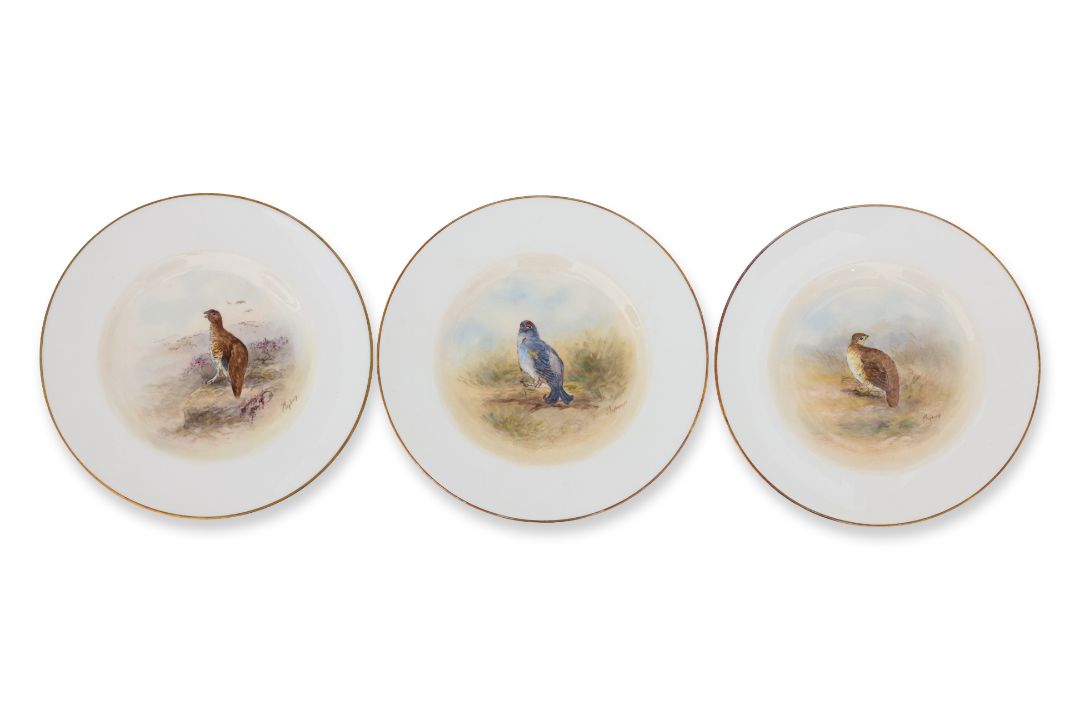 A SET OF ELEVEN ROYAL WORCESTER 'GAME BIRDS' PORCELAIN SIDE PLATES (11) - Image 3 of 5