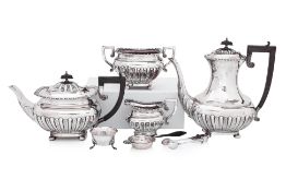 AN ENGLISH STERLING SILVER FIVE PIECE TEA AND COFFEE SERVICE