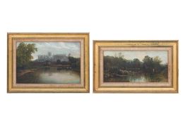 ALLOM (BRITISH, XIX) - WINDSOR CASTLE; RIVER SCENE (2)