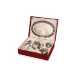 AN INDONESIAN SILVER TEA SERVICE PRESENTED BY PRESIDENT SOEHARTO