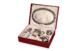 AN INDONESIAN SILVER TEA SERVICE PRESENTED BY PRESIDENT SOEHARTO