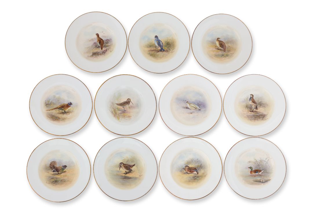 A SET OF ELEVEN ROYAL WORCESTER 'GAME BIRDS' PORCELAIN SIDE PLATES (11) - Image 1 of 5