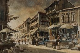 TIONG TIAN TANG (SINGAPOREAN, B.1961) - UNTITLED, SINGAPORE STREET SCENE