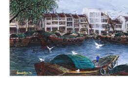 HAROLD ONG (SINGAPOREAN, 1945-2023) - 'SINGAPORE RIVER'