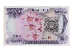 SINGAPORE - ORCHID SERIES $1000 ND (1975)