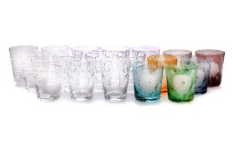 THREE SETS OF SIX EUROPEAN GLASSES