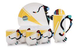 A KATO KOGEI 'FUJIMORI' HUMORESQUE PORCELAIN TEA SET