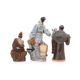A GROUP OF THREE POLYCHROME PORCELAIN FIGURES - Image 4 of 5