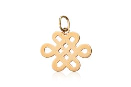 A HIGH KARAT GOLD 'ETERNAL KNOT' PENDANT