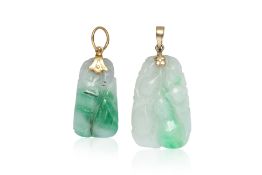 TWO JADE PENDANTS