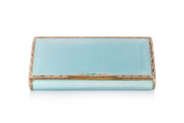 A CONTINENTAL SILVER-GILT AND GUILLOCHÉ ENAMELLED CIGARETTE CASE