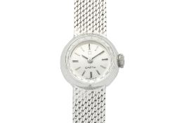 OMEGA - A WHITE GOLD LADIES WATCH