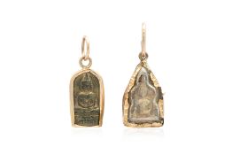 A PAIR OF SMALL THAI BUDDHA AMULETS