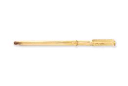 A YELLOW GOLD TOOTH AND EAR PICK