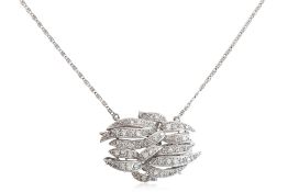 A LATER ADAPTED DIAMOND NECKLACE