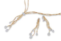 A DIAMOND NECKLACE AND EARRINGS SUITE BY MARCO BICEGO