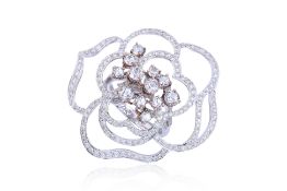 A DIAMOND FLOWER RING