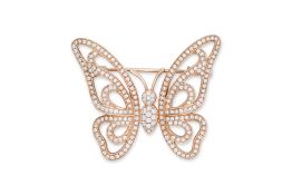 A DIAMOND BUTTERFLY BROOCH