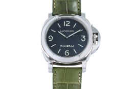 OFFICINE PANERAI - A STAINLESS STEEL 'LUMINOR BASE' MANUAL WINDING WRISTWATCH [FULL SET]