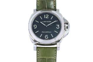 OFFICINE PANERAI - A STAINLESS STEEL 'LUMINOR BASE' MANUAL WINDING WRISTWATCH [FULL SET]