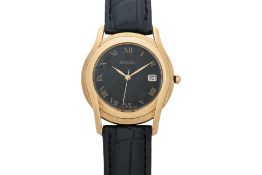 GUCCI - A GOLD-PLATED STAINLESS STEEL DRESS WRISTWATCH