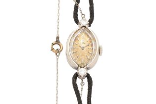 OMEGA - A LADY'S VINTAGE DIAMOND-SET COCKTAIL WRISTWATCH