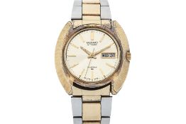 SEIKO - A GOLD-PLATED STAINLESS STEEL AUTOMATIC WRISTWATCH