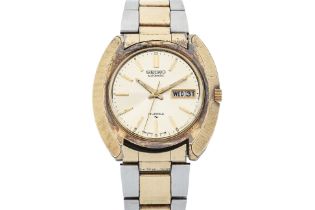 SEIKO - A GOLD-PLATED STAINLESS STEEL AUTOMATIC WRISTWATCH