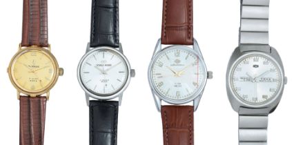 SEA-GULL, KONGQUE, DOUBLE RHOMB AND LUSHAN - FOUR CHINESE MANUAL WINDING WRISTWATCHES