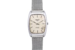 LONGINES - A STAINLESS STEEL 'FLAGSHIP' AUTOMATIC WRISTWATCH