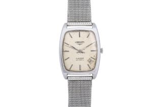 LONGINES - A STAINLESS STEEL 'FLAGSHIP' AUTOMATIC WRISTWATCH