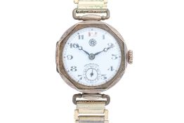 ROSKOPF - A GOLD-PLATED PATENT MANUAL WINDING WRISTWATCH