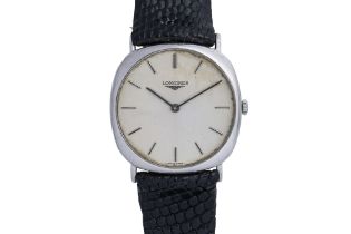 LONGINES - A STAINLESS STEEL ULTRA-SLIM MANUAL WINDING WRISTWATCH