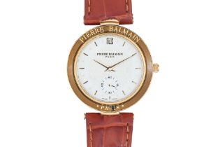 PIERRE BALMAIN - A GOLD-PLATED ULTRA-THIN 'HAUTE ELEGANCE' QUARTZ WRISTWATCH