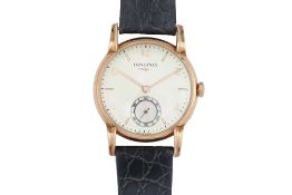 LONGINES - AN 18K ROSE GOLD MANUAL WINDING WRISTWATCH