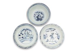A GROUP OF 'THREE FRIENDS OF WINTER' DECORATED PORCELAIN