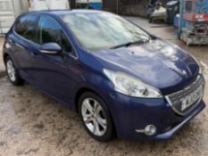 13/13 PEUGEOT 208 ALLURE 1397CC PETROL 5 DOOR HATCHBACK (WJ13ONU)
