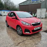 15/15 PEUGEOT 108 ACTIVE 998cc 5 Speed Manual Petrol 3 Door Hatchback Red WT15LYO