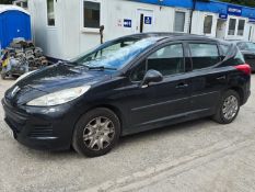 10/60 PEUGEOT 207 S SW 1397cc 5 Spd Manual Petrol Estate (Black,) KV60YJK
