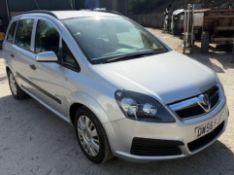 07/56 VAUXHALL ZAFIRA LIFE CDTI 120 E4 1910cc 6 Spd Manual Diesel MPV (Silver, 77k) OW56FJF