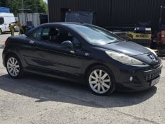10/10 PEUGEOT 207 GT CC HDI 1560cc 5 Spd Manual Diesel Convertible (Black, 90k) GF10XCS