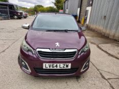 14/64 PEUGEOT 108 ALLURE TOP 1199cc 5 Spd Manual Petrol 5 Dr H/Back (Mauve/Purple, 88k) LV64LZW