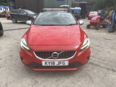 18/18 VOLVO V40 R-DESIGN PRO T3 1969cc 6 Spd Manual Petrol 5 Dr H/Back (Red, 118k) KY18JFG
