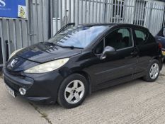 07/56 PEUGEOT 207 SPORT 87 1360cc 5 Spd Manual Petrol 3 Dr H/Back (Black, 83k) WG56XRZ