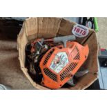 BOX OF CHAINSAW SPARES *** No Vat On Hammer - Auc