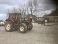 SAME 90 TURBO 4 WD TRACTOR WITH QUICKE 450 LOADER